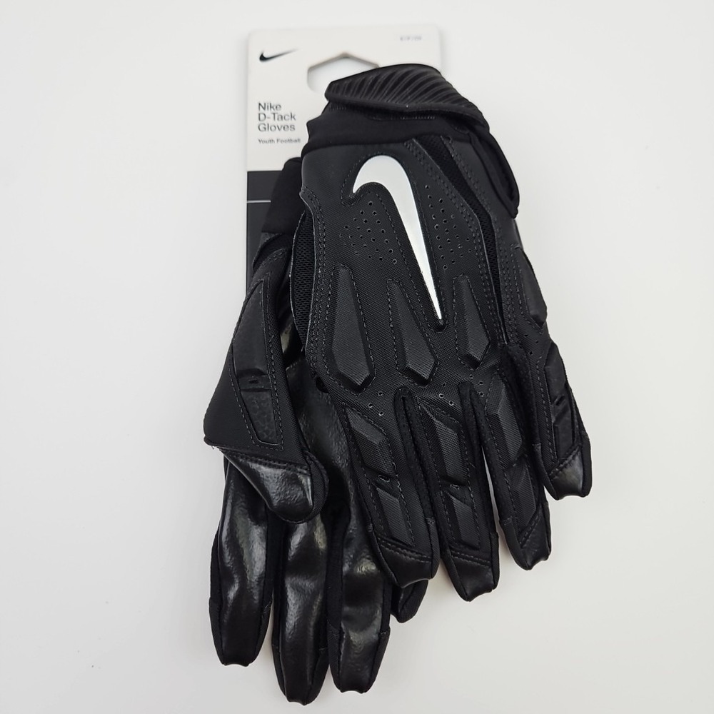 Nike D-Track Youth Size Small Lineman Football Gloves Black New
